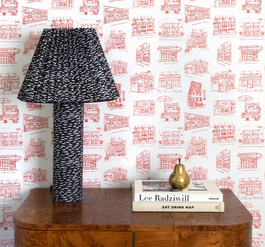 Image of New York in Red Wallpaper