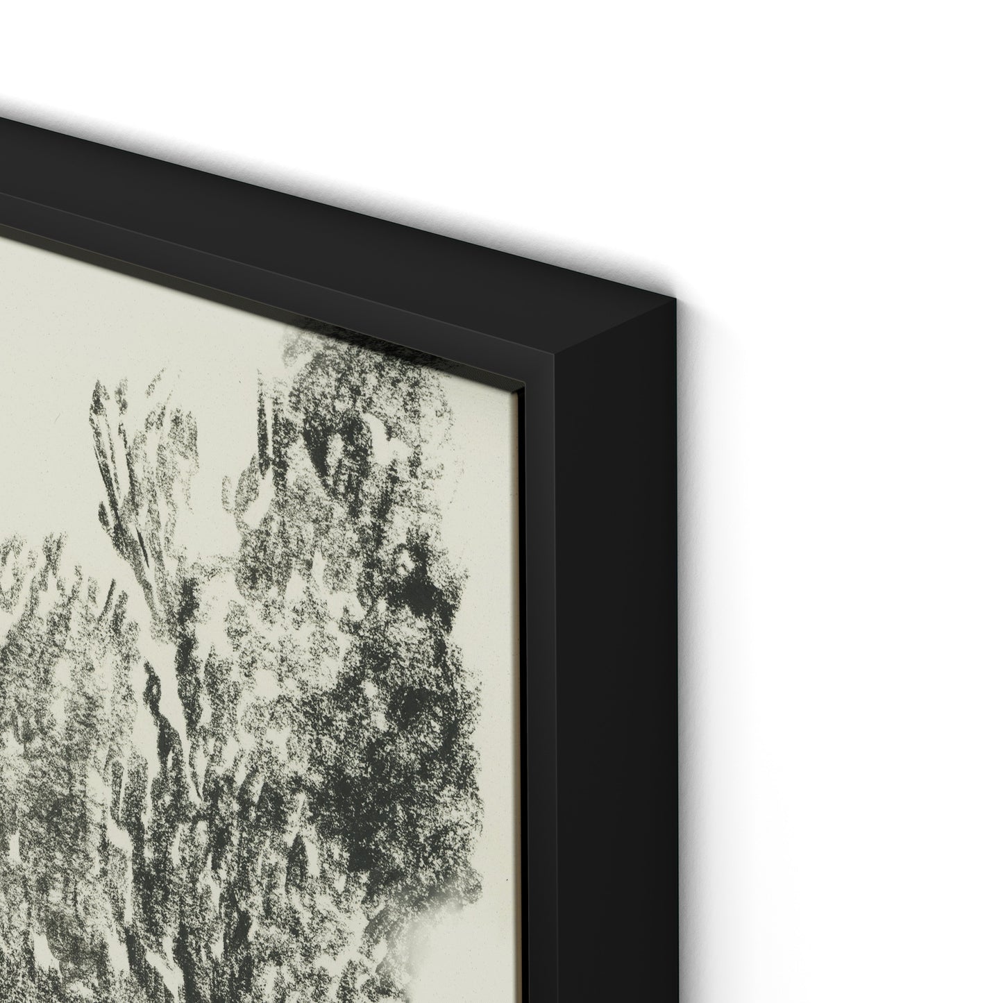 River Exe Canvas Floater Framed / 32 x 24 in / Black