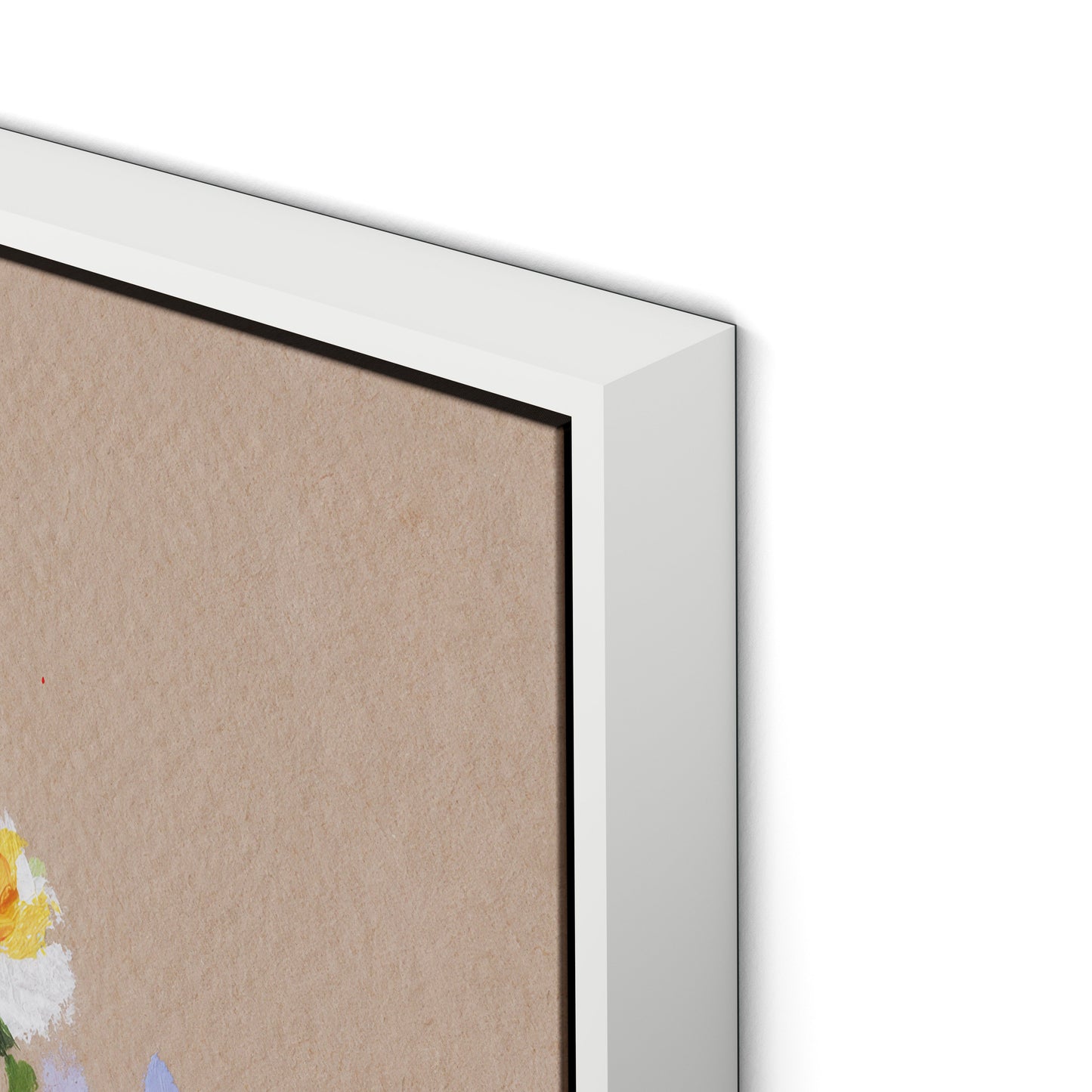 Bloom No. 3 Canvas Floater Framed / 32 x 24 in / White