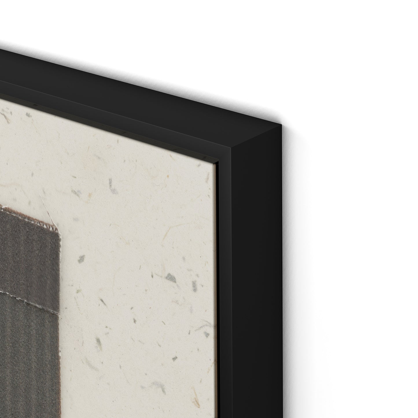 Checkered Terracotta Canvas Floater Framed / 32 x 21 in / Black