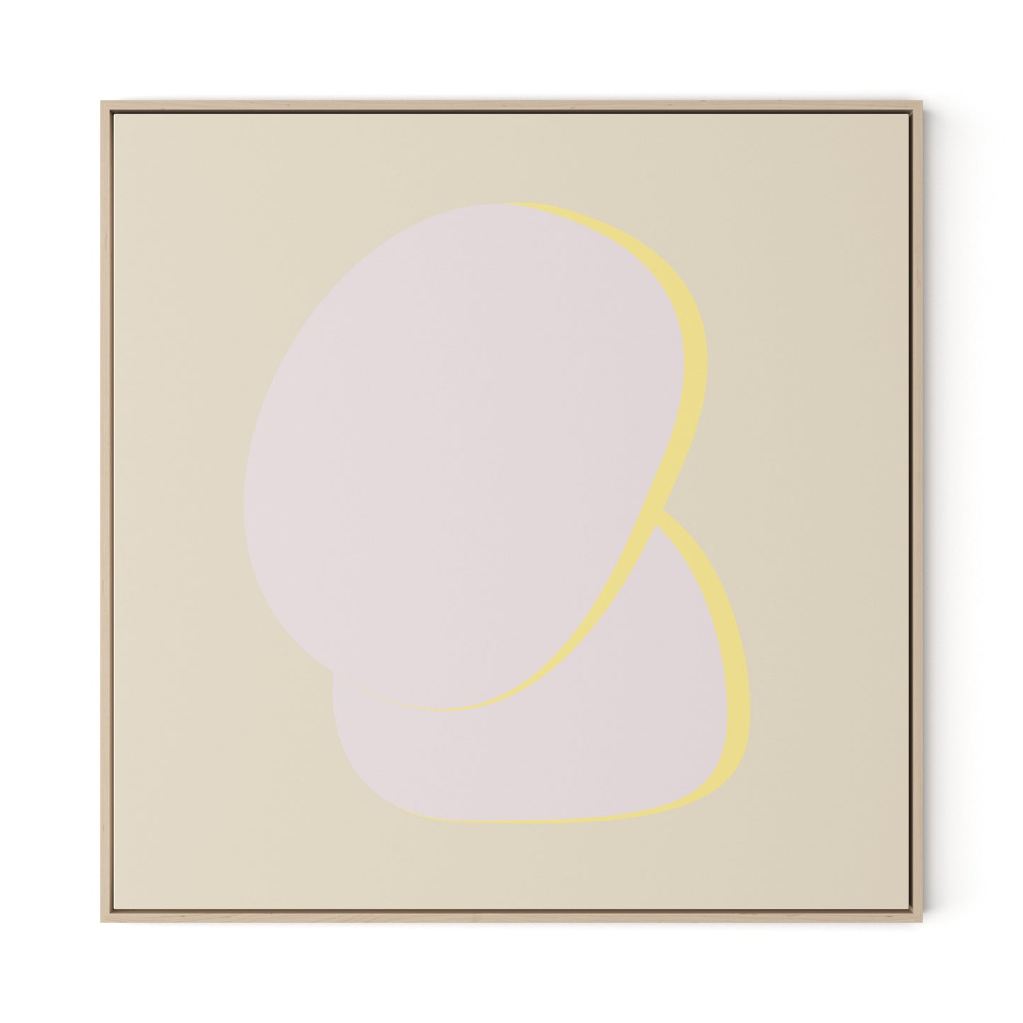 Stones 2 - Recolor 2 Canvas Floater Framed / 32 x 32 in / Natural Maple