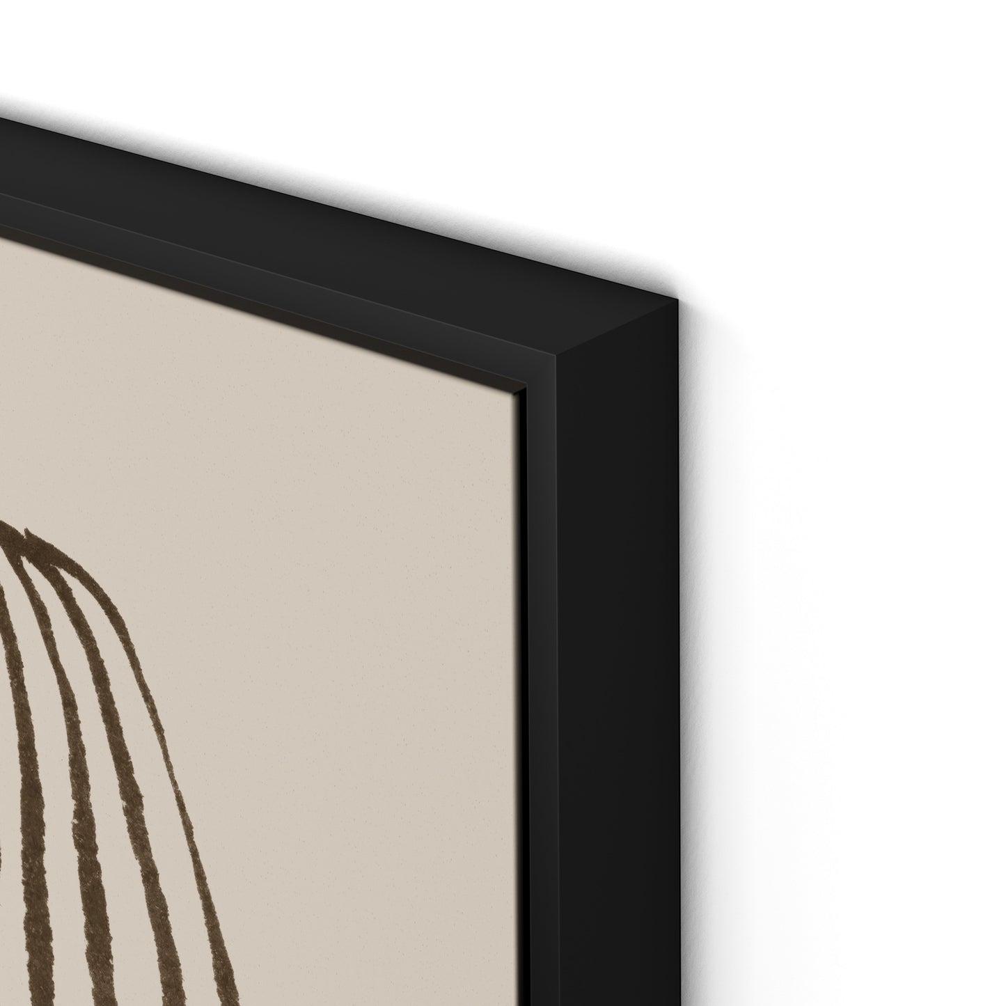 Swirl - Brown Canvas Floater Framed / 22 x 32 in / Black