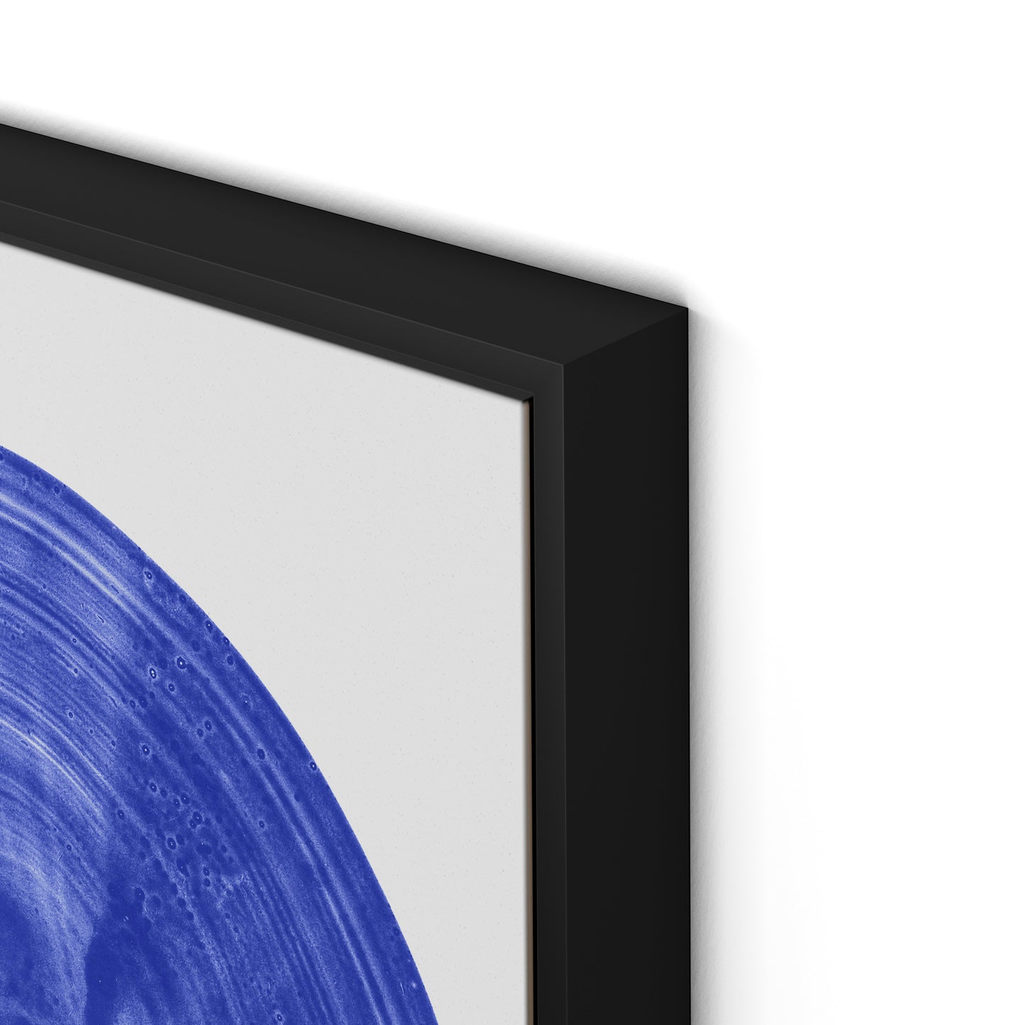 Flow - Blue Canvas Floater Framed / 24 x 32 in / Black