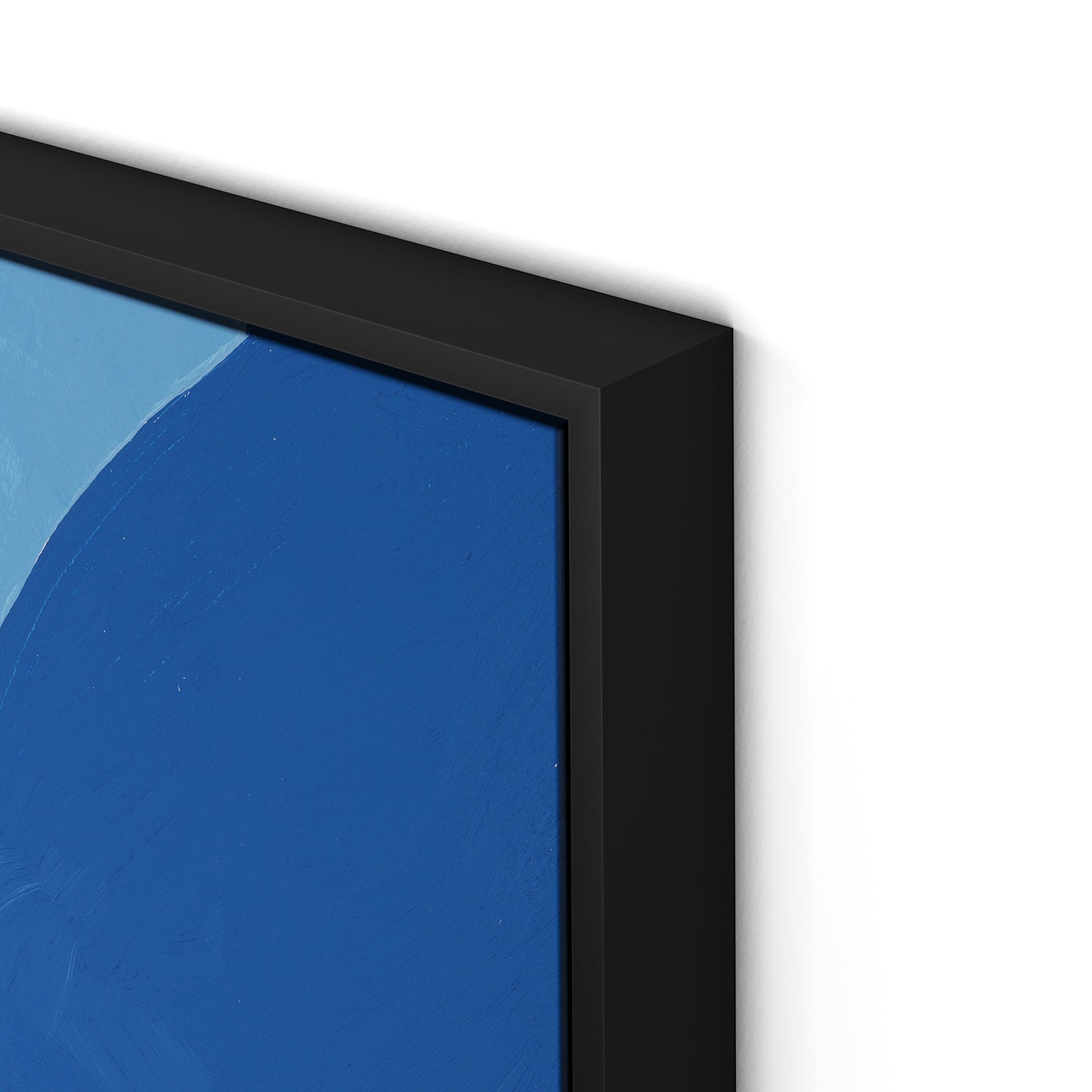 Blue No. 7 Canvas Floater Framed / 24 x 32 in / Black