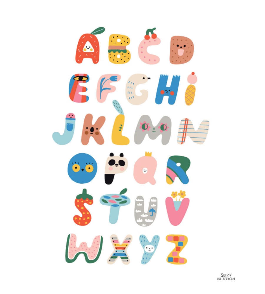 A-Z Sticky Letters : Brightly Coloured A - Z sticky letters.