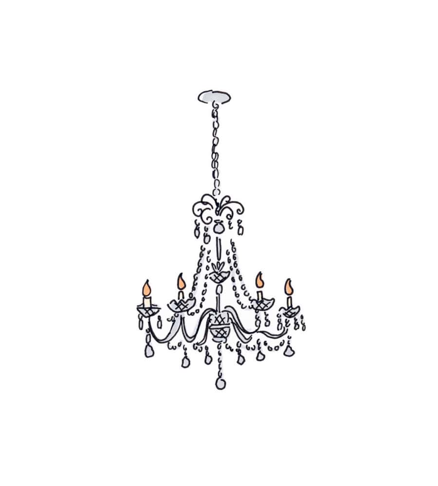 Crystal Chandelier Decal
