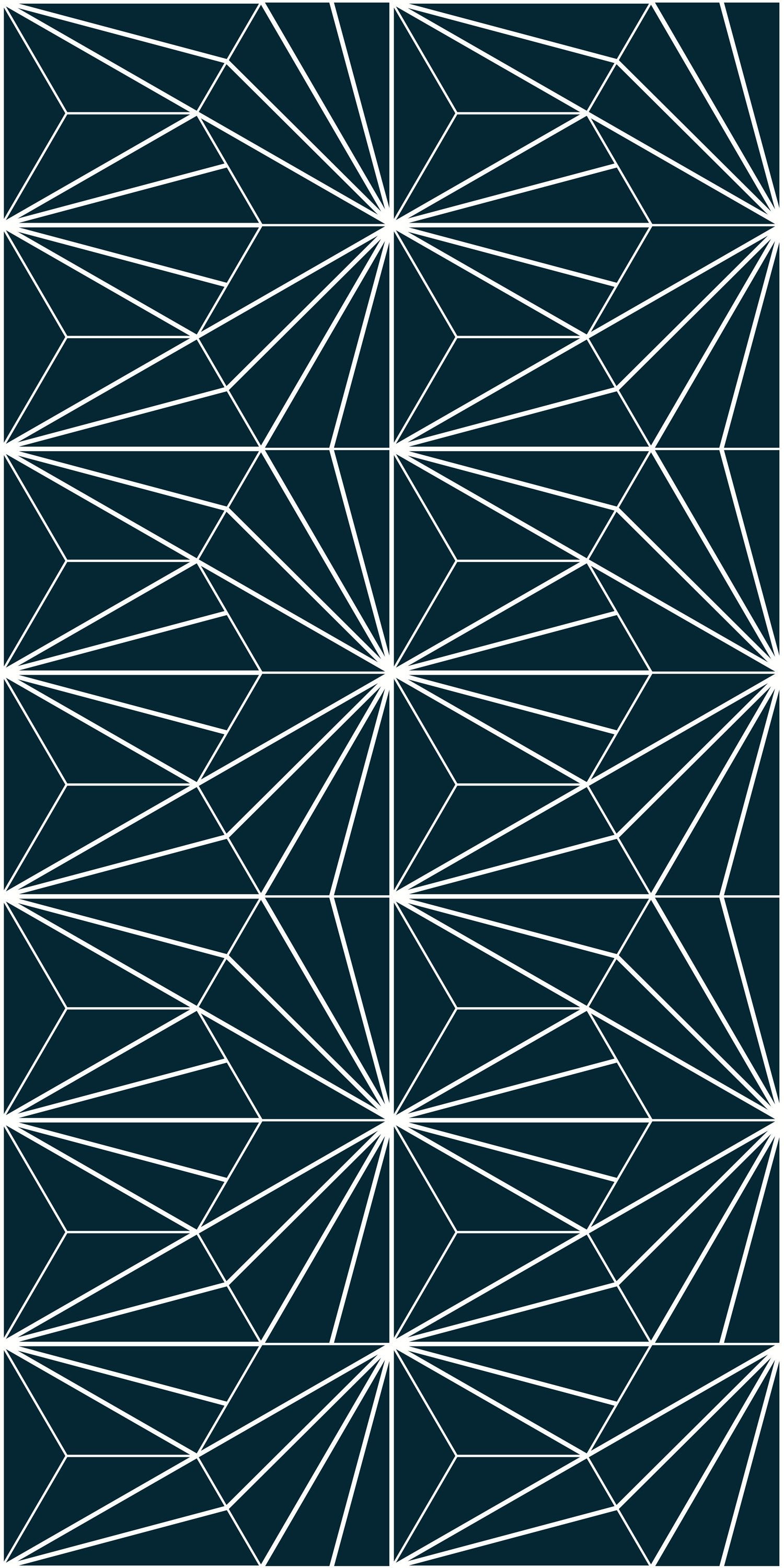 Geometric Pattern Stencil - Blue Star At Home