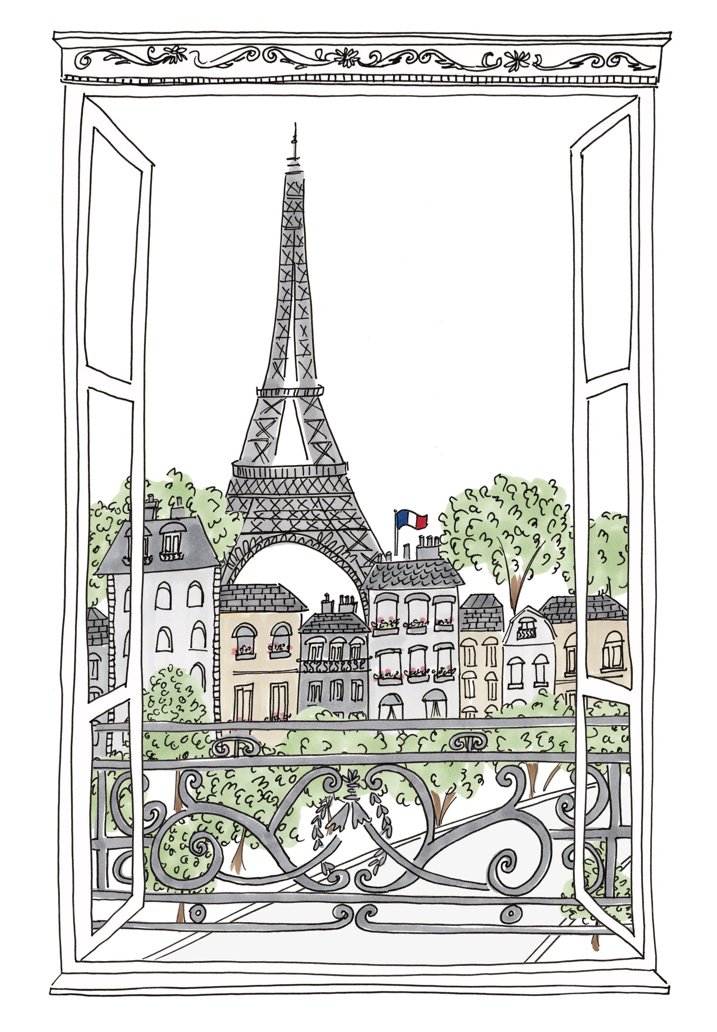 Paris View Decal - Small