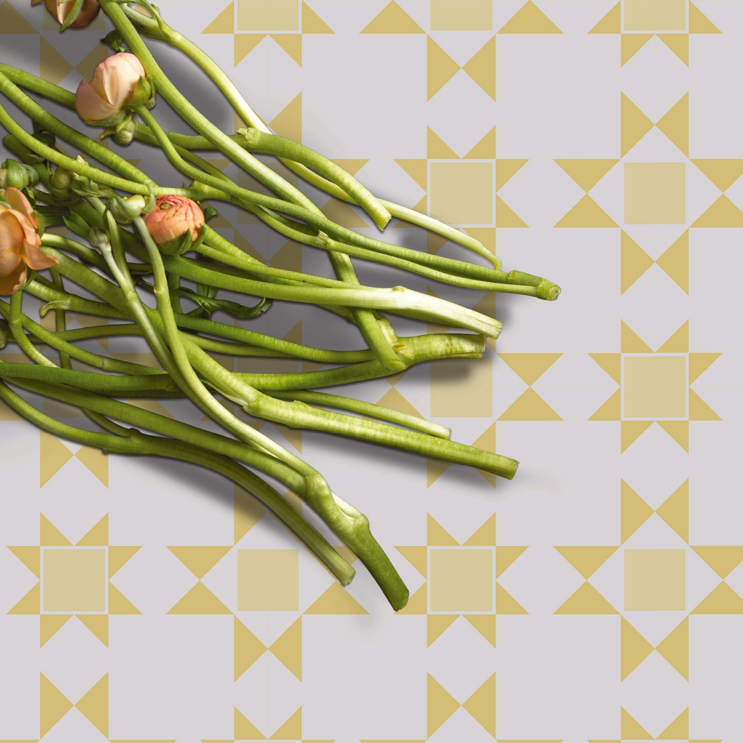 Patchwork Tile Decal Tile/Flooring in Canary