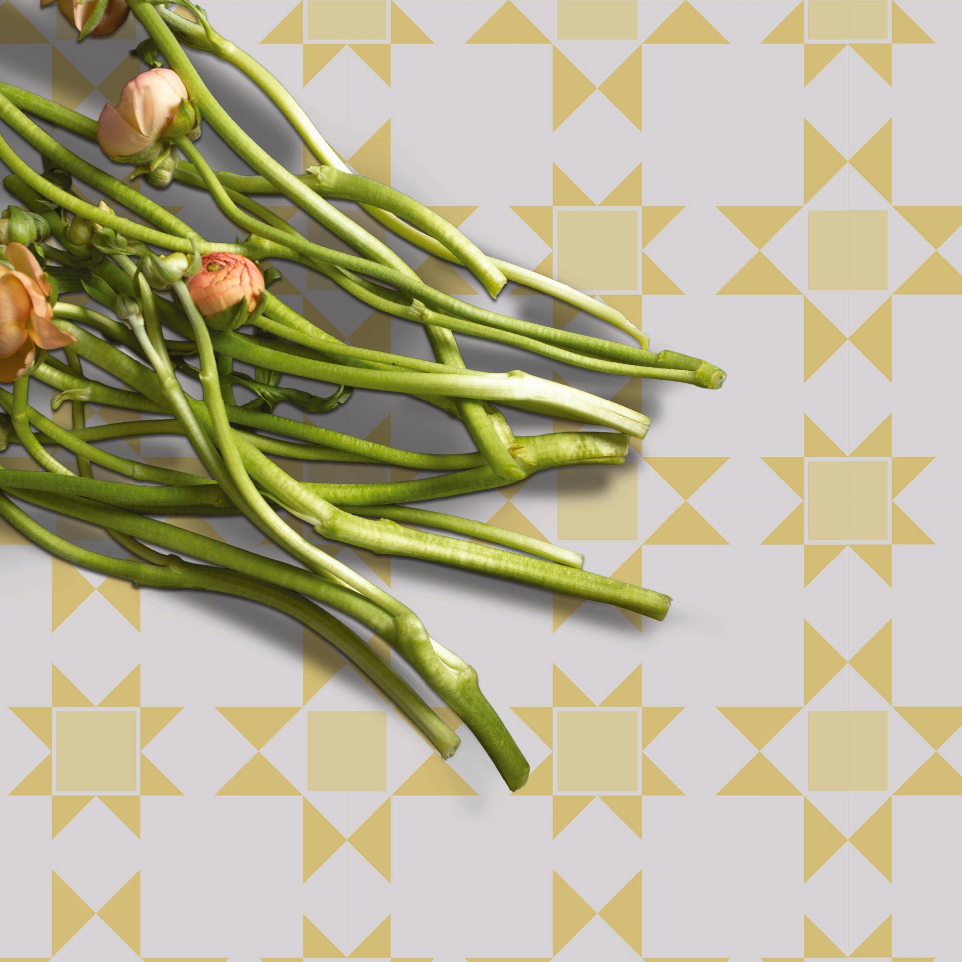 Patchwork Tile Decal Tile/Flooring in Canary