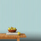 Image of Diamond Stripe in Sky Blue/Cream Wallpaper
