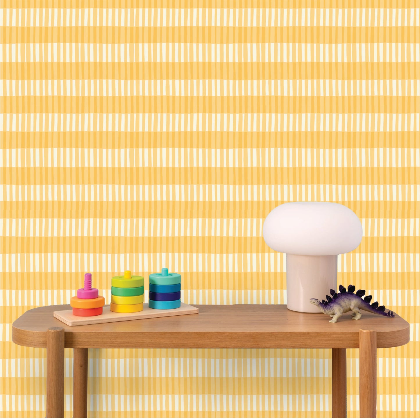 Image of Broken Stripe in Yellow Wallpaper