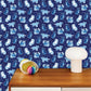 Image of Indigo Cats in Indigo Wallpaper