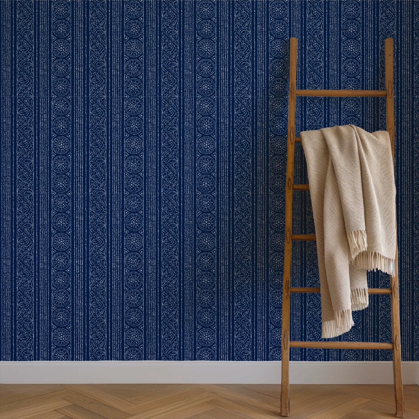 Image of Batik in Blue Wallpaper