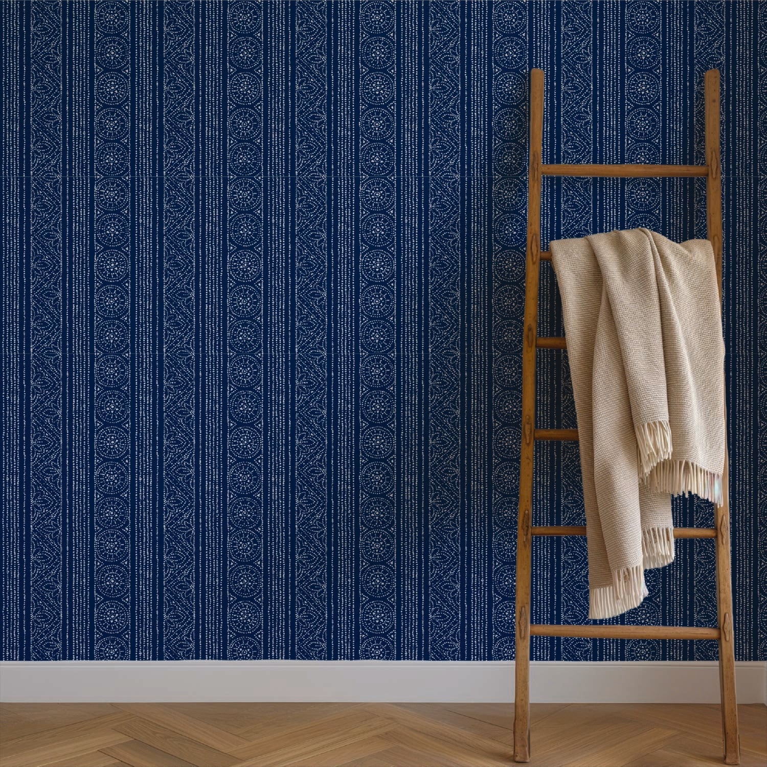 Image of Batik in Blue Wallpaper