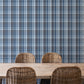 Image of Ombre Plaid in Blue Wallpaper