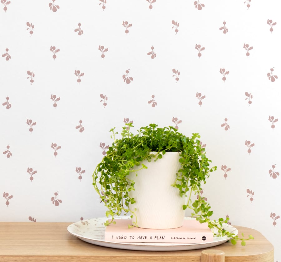 Image of Radish in Mauve Wallpaper