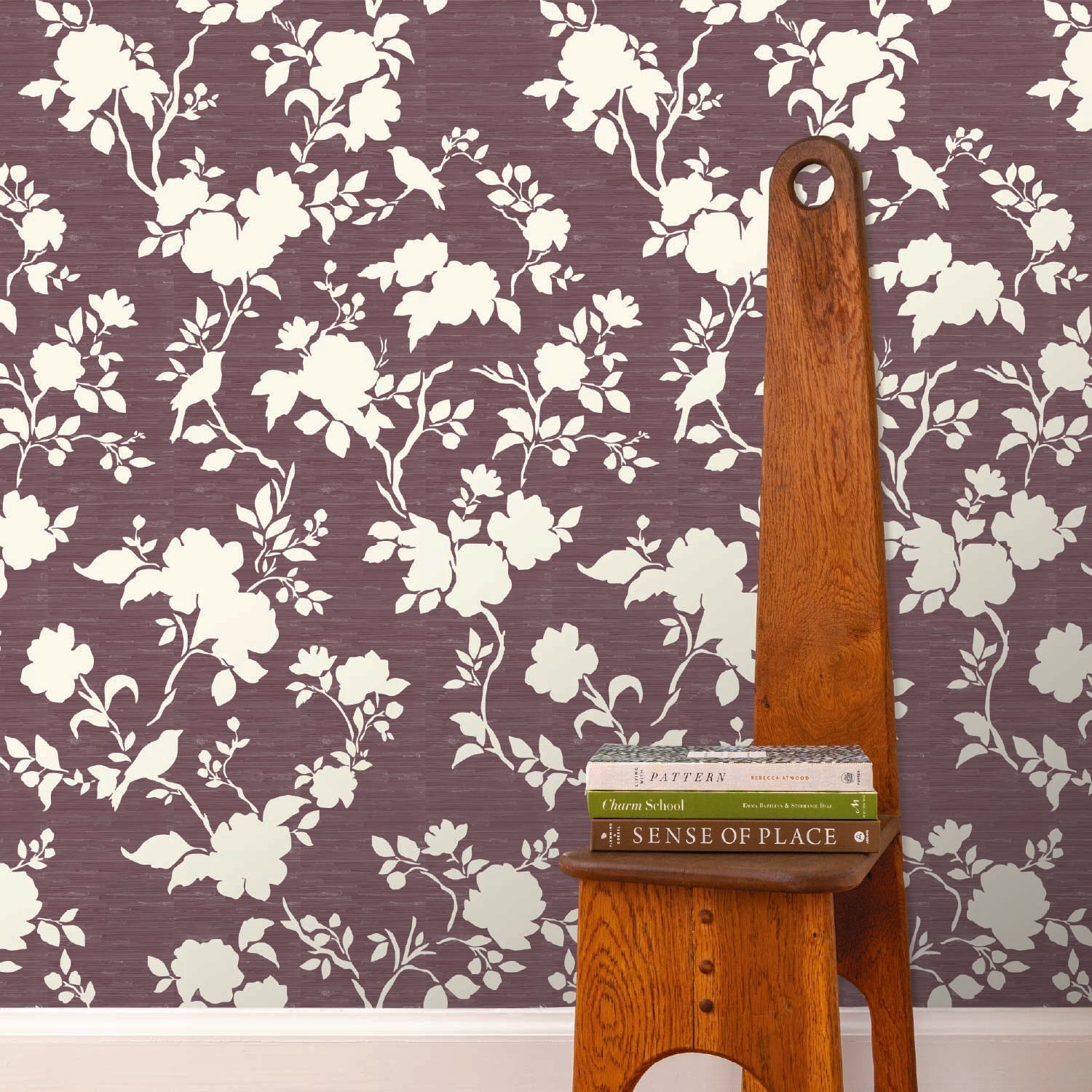 Image of Camellia Bloom in Maroon Wallpaper