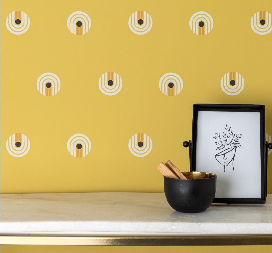 Image of Dot Comb in Yellow Wallpaper