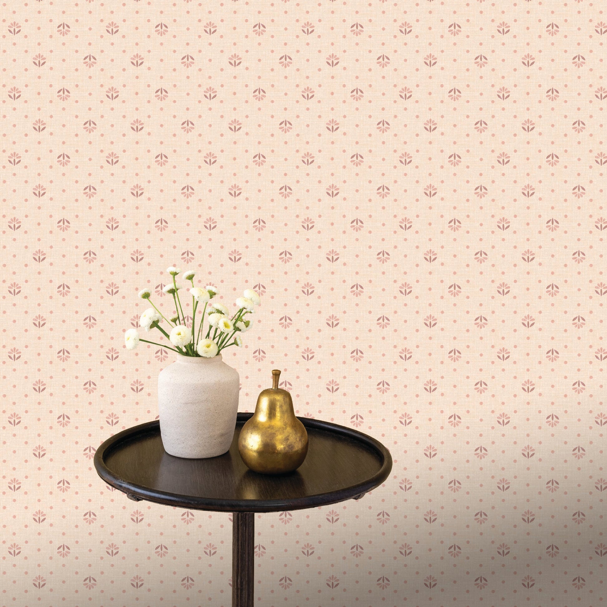 Image of Threaded Petal in Blush Wallpaper