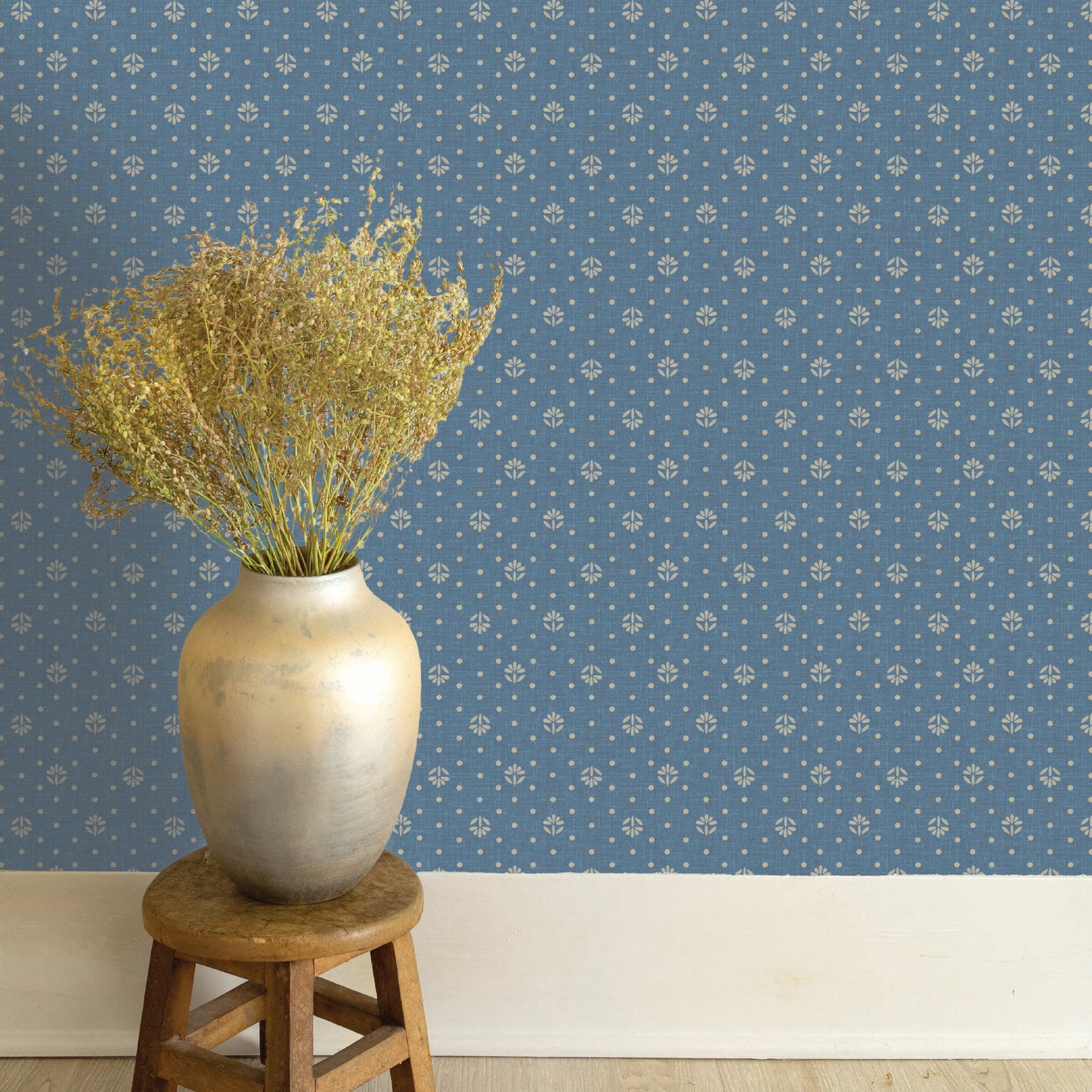 Image of Threaded Petal in Blue Wallpaper