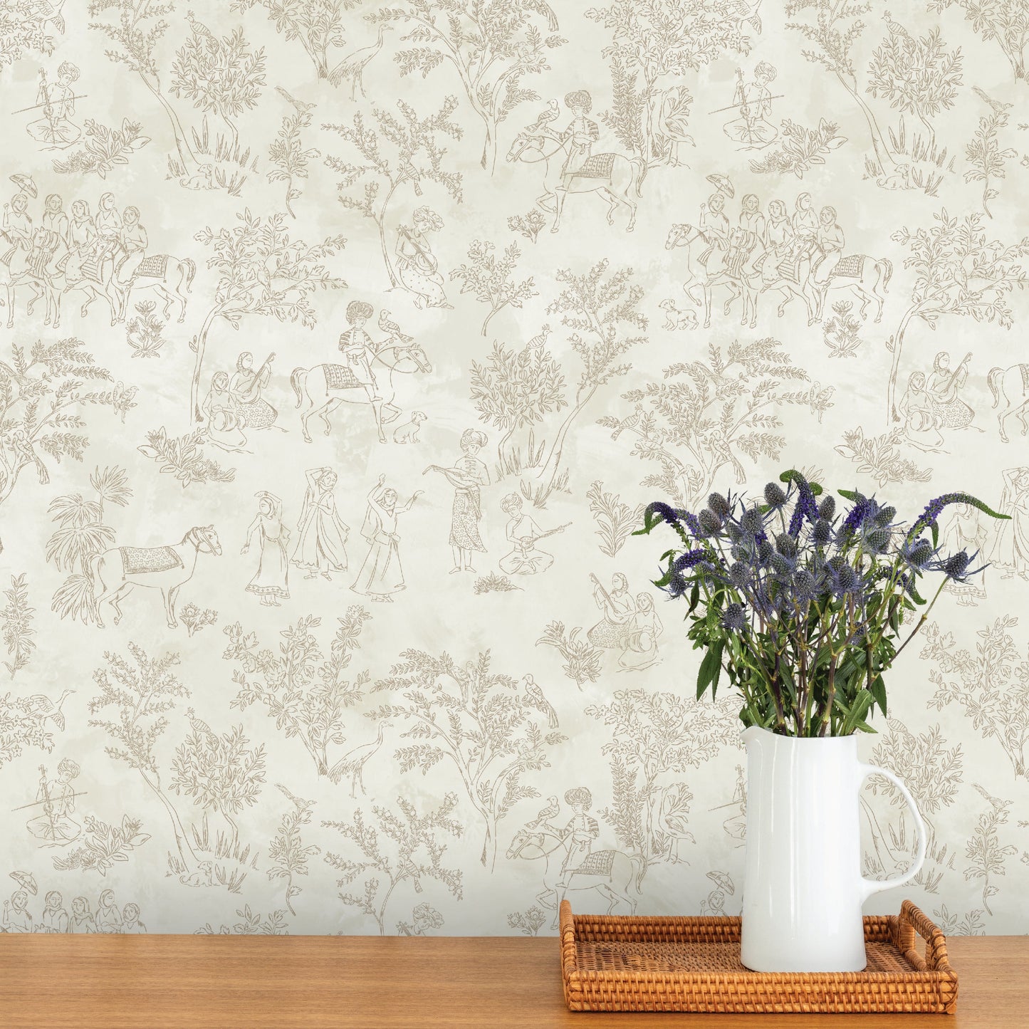 Image of Toile de Joon in Bone Wallpaper