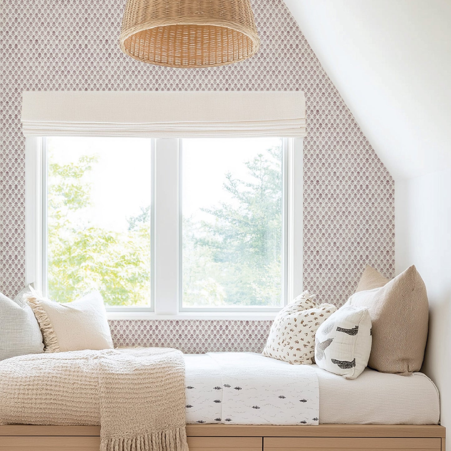 Image of Cottage Floral in Thistle Wallpaper