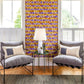 Petit Twigs in Peri and Maize wallpaper.