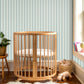 Image of Simple Stripe in Seafoam Wallpaper