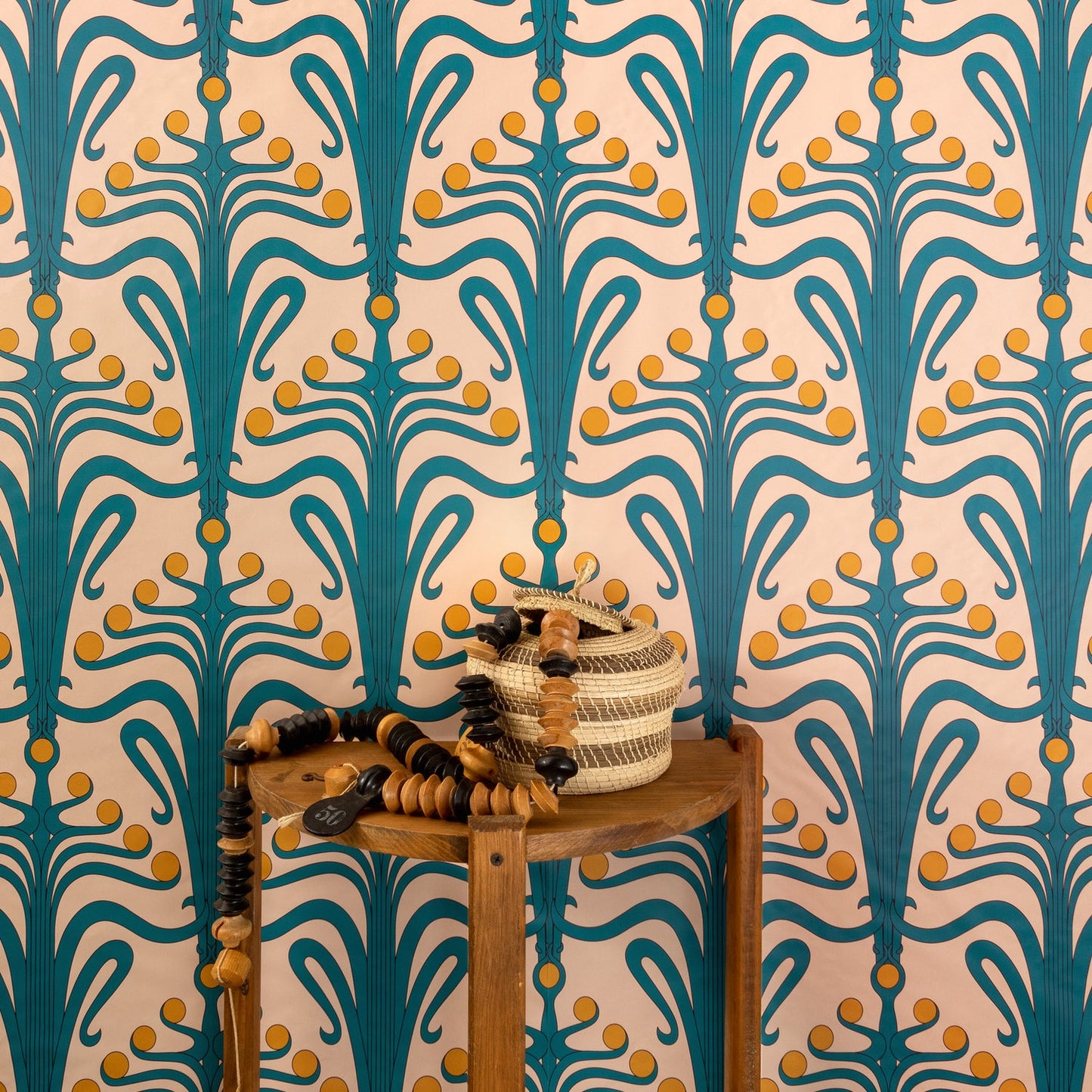 Image of Lucille in Flamingo Wallpaper