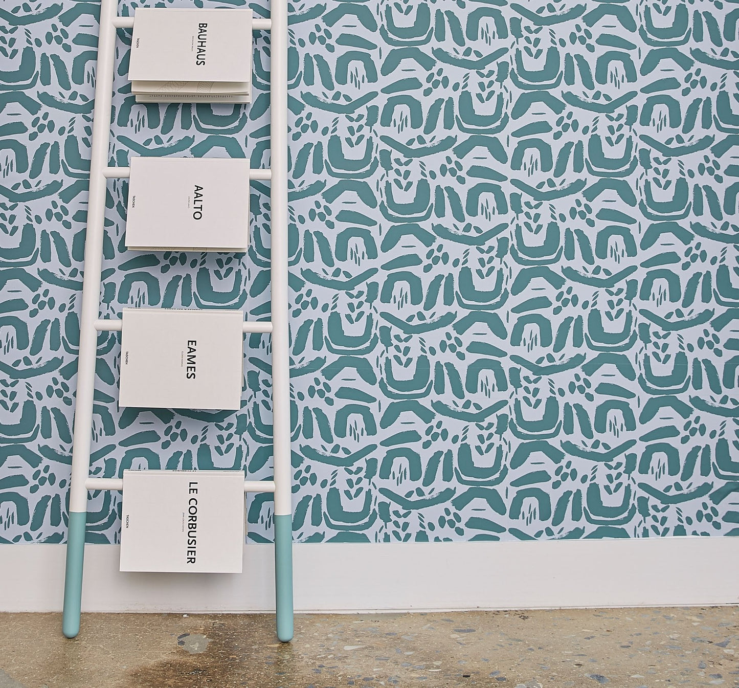 Image of Shaping Up in Blue and Green Wallpaper
