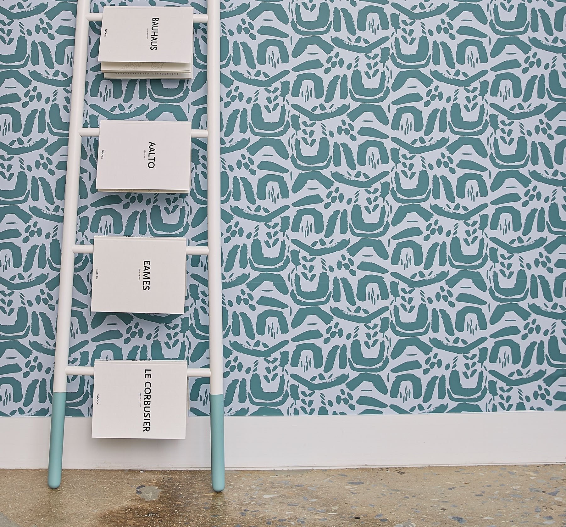 Image of Shaping Up in Blue and Green Wallpaper