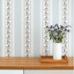Image of Posey Stripe in Cornflower Wallpaper