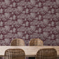 Image of Heritage Toile in Maroon A Wallpaper