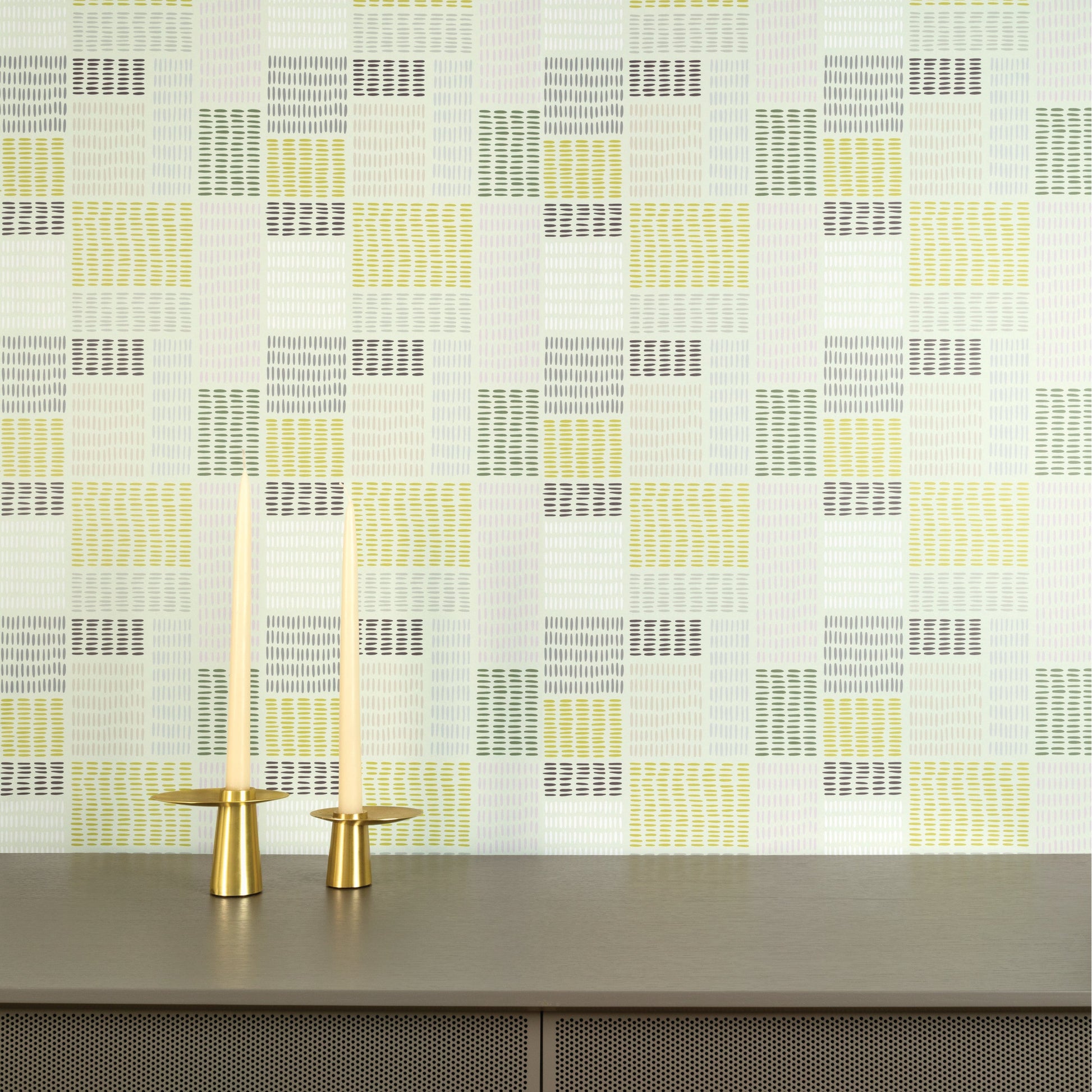 Image of In Petite Stitches in Green Wallpaper