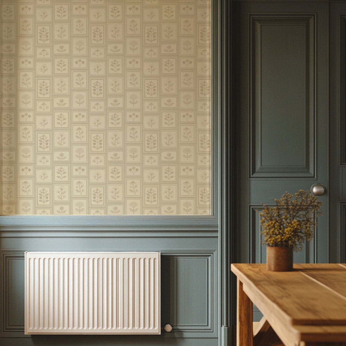 Image of Vintage Frame in Alabaster Wallpaper