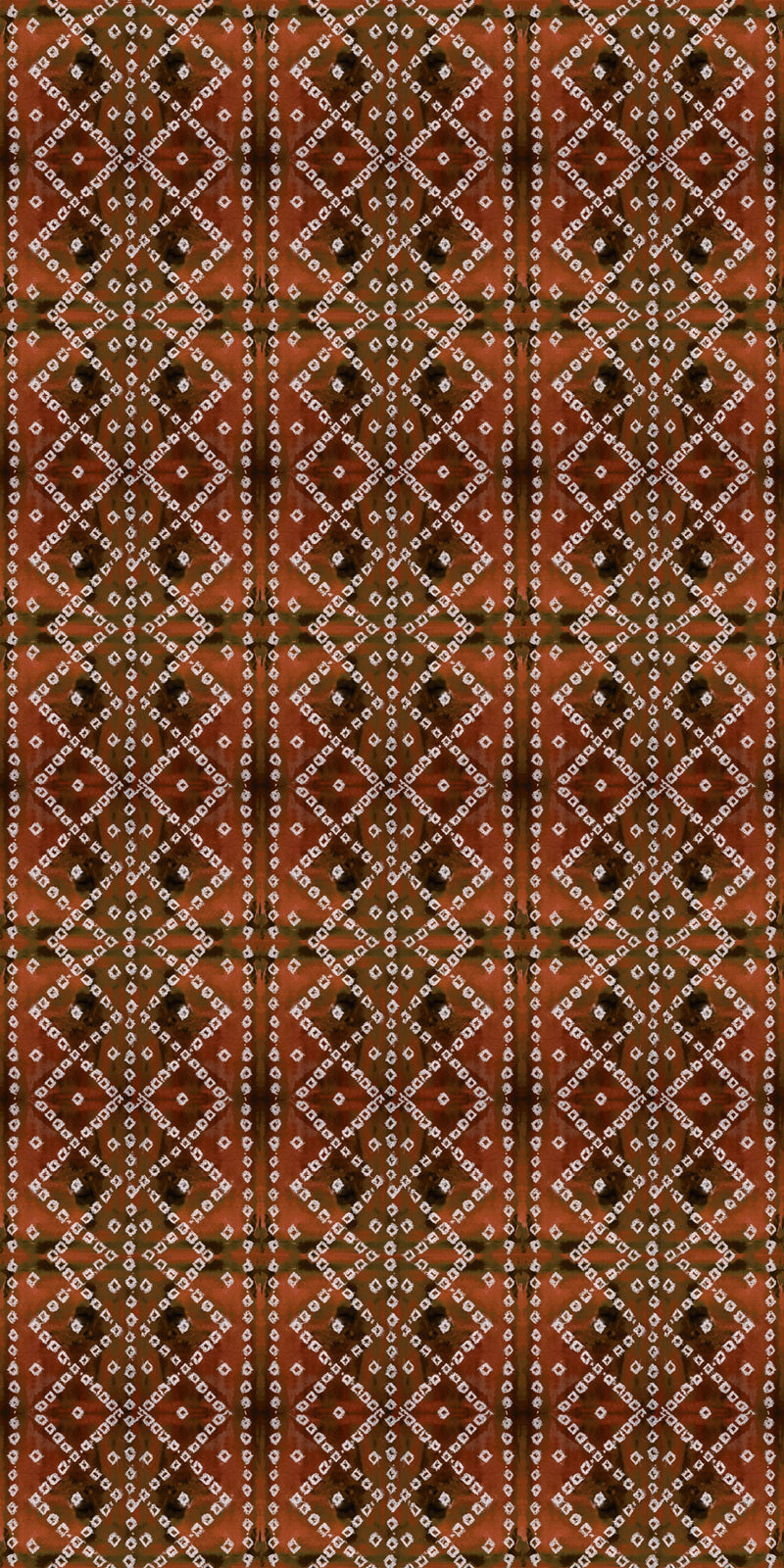 Ajrak in Rust color