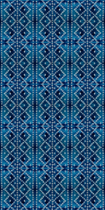 Image of Ajrak in Indigo Wallpaper