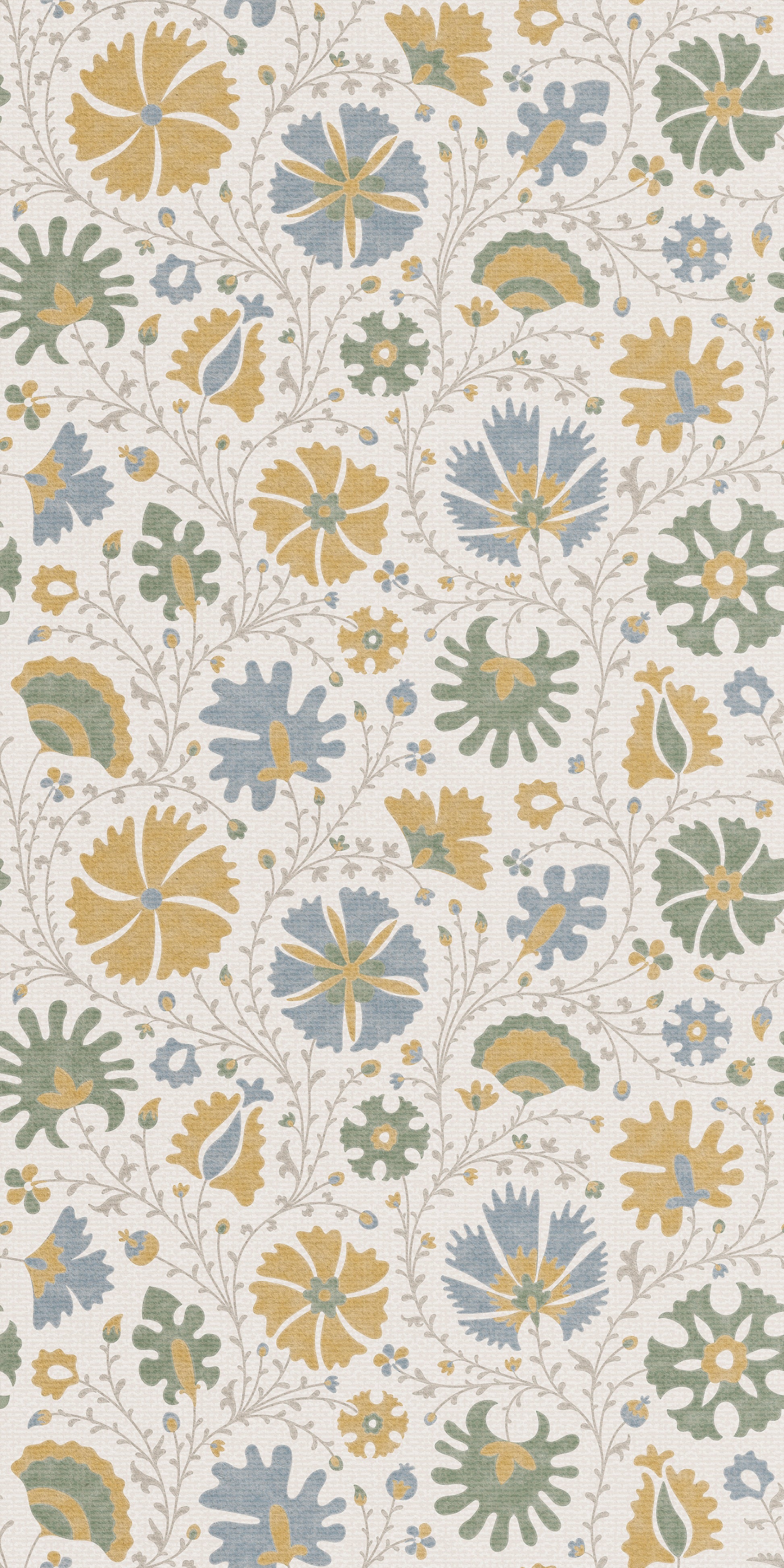 Image of Annie Floral in Ochre/Sage Wallpaper