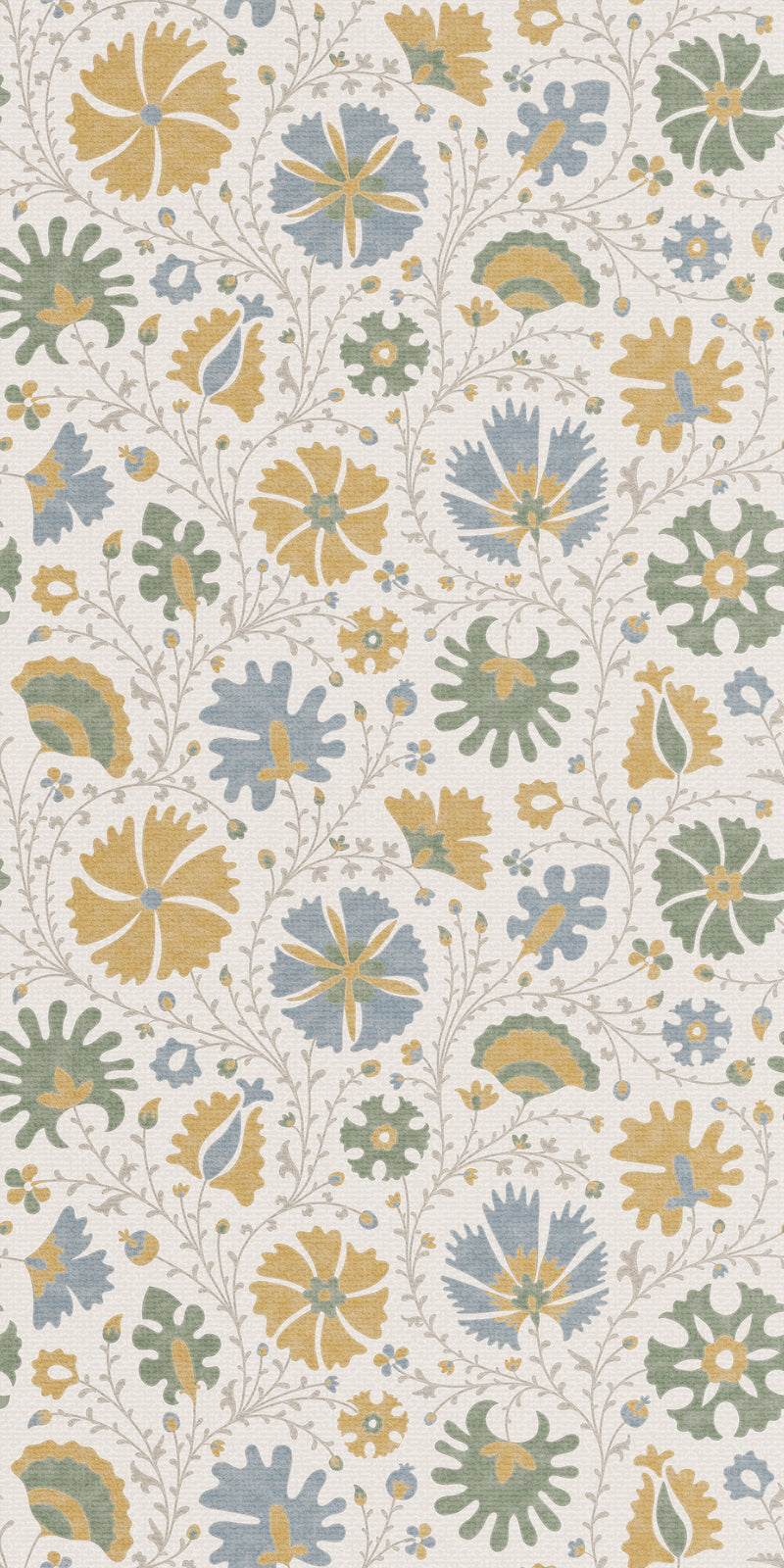 Annie Floral in Ochre/Sage color