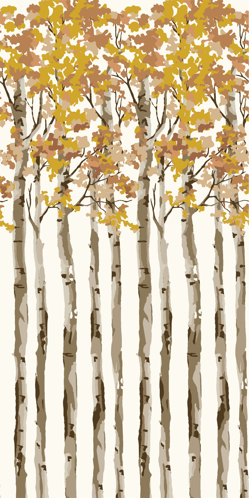Birch Tree in Gold color