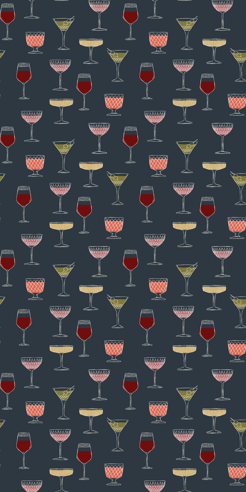 Cocktails in Nighttime color