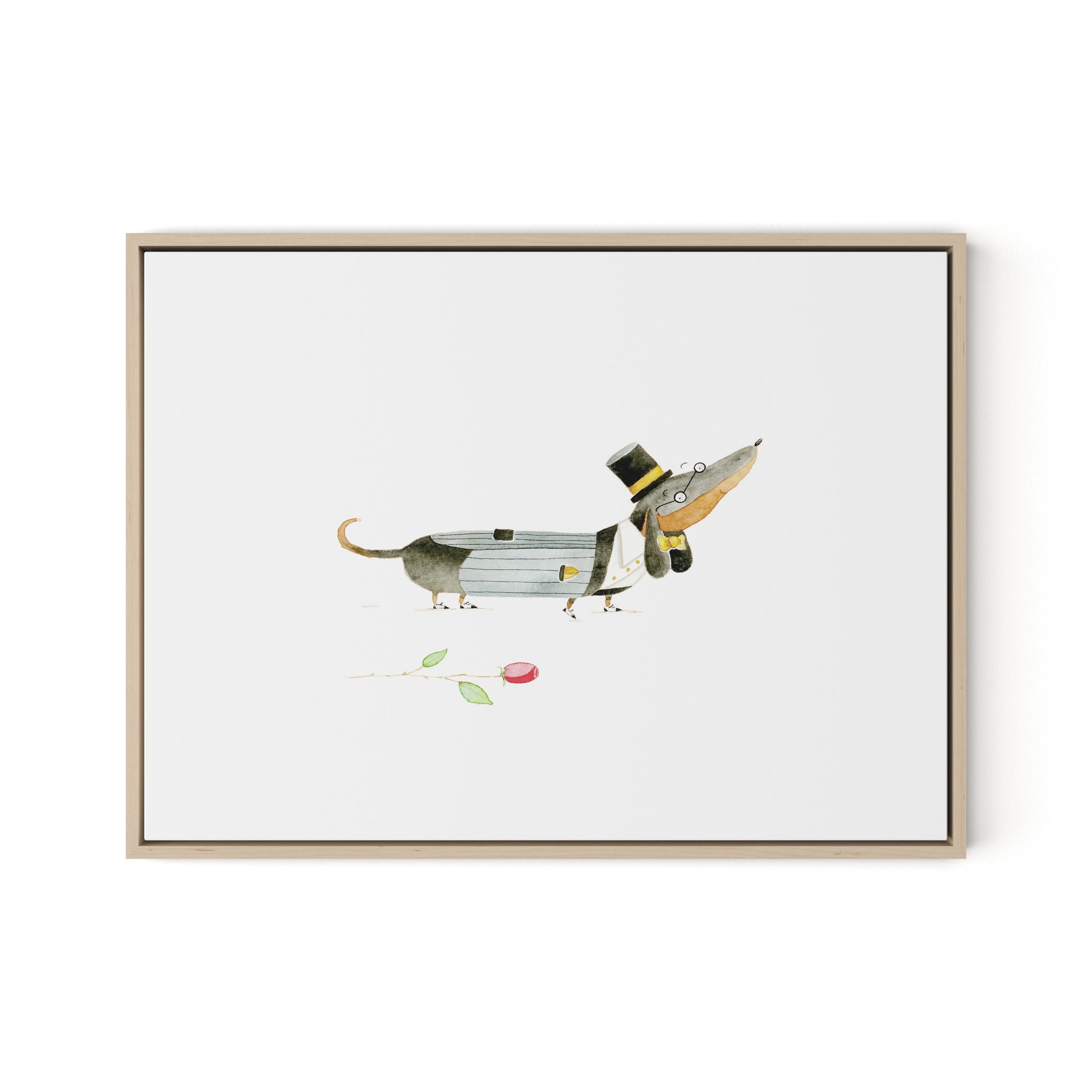 Dox Dapper Canvas Floater Framed / 24 x 18 in / Natural Maple