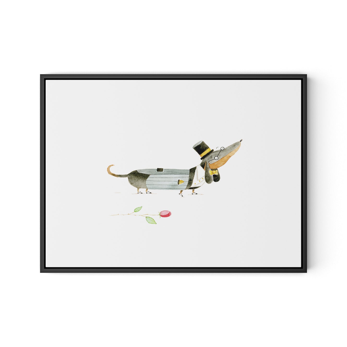 Dox Dapper Canvas Floater Framed / 24 x 18 in / Black