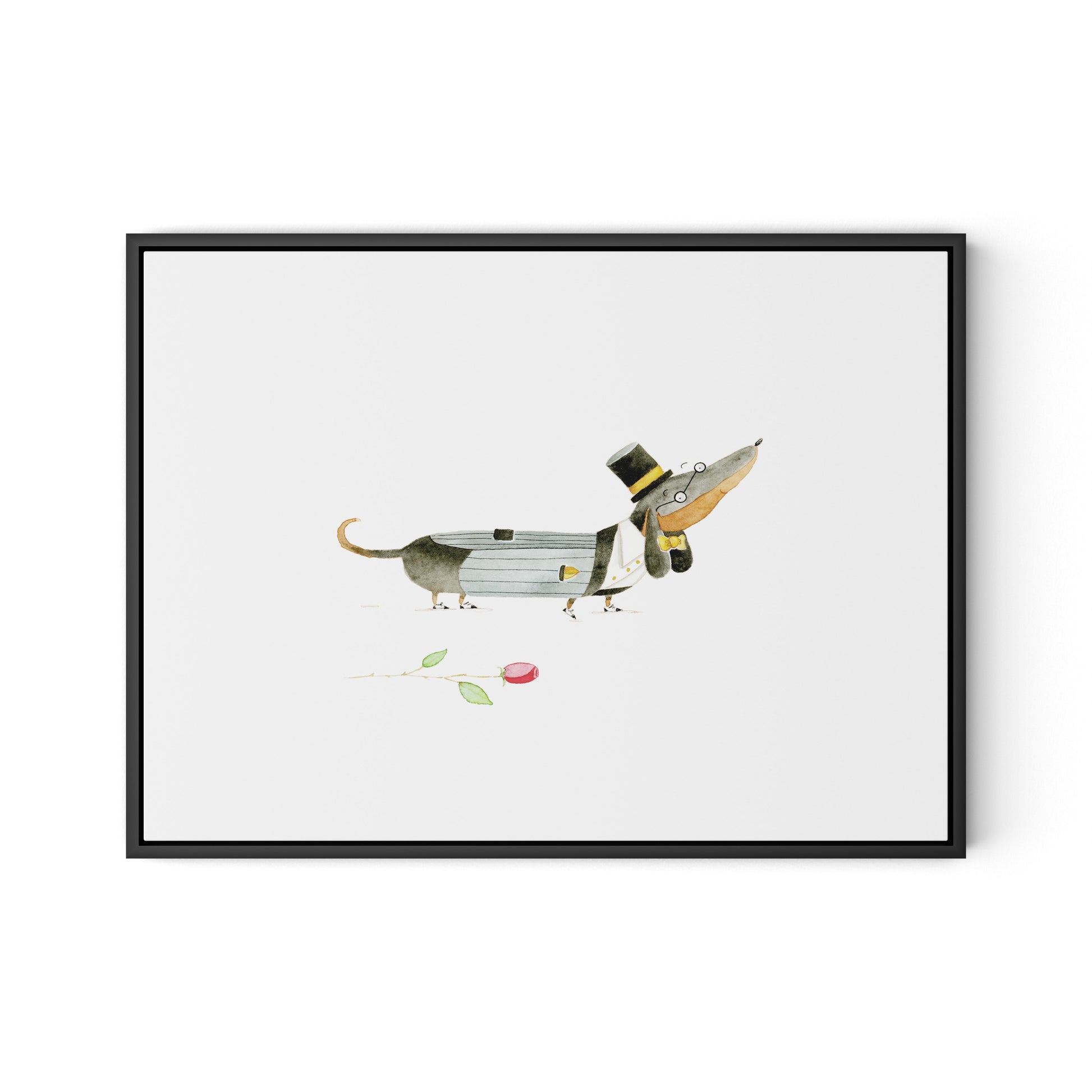 Dox Dapper Canvas Floater Framed / 24 x 18 in / Black