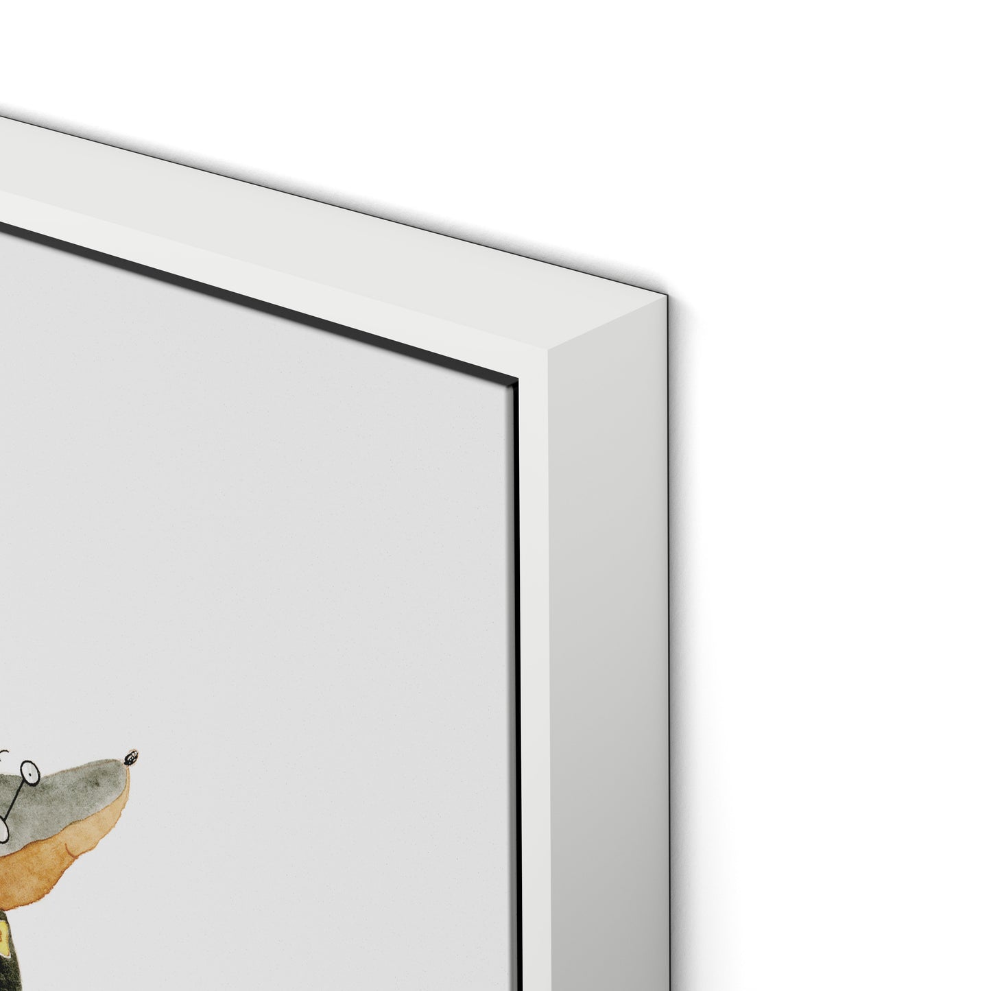 Dox Dapper Canvas Floater Framed / 24 x 18 in / White