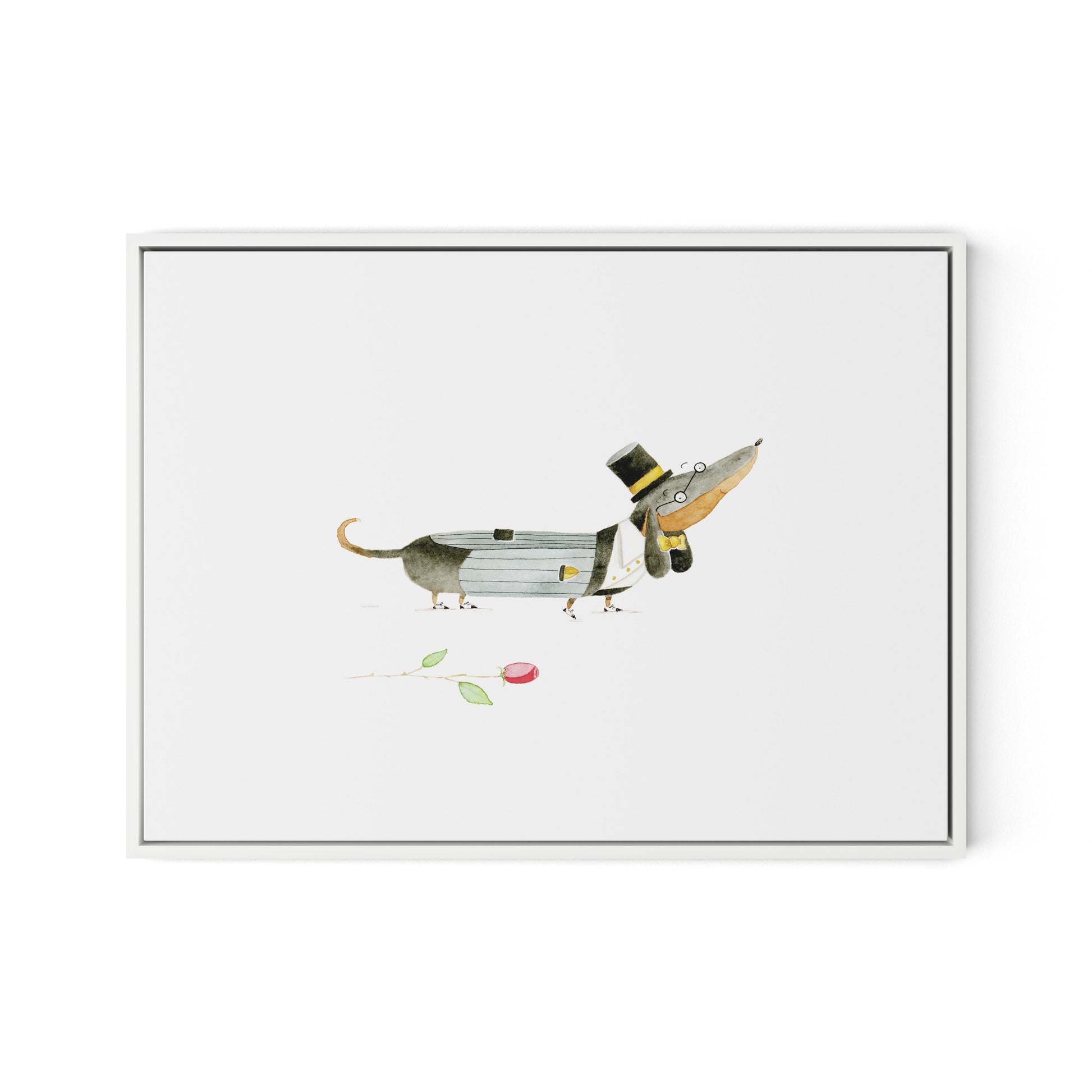 Dox Dapper Canvas Floater Framed / 24 x 18 in / White