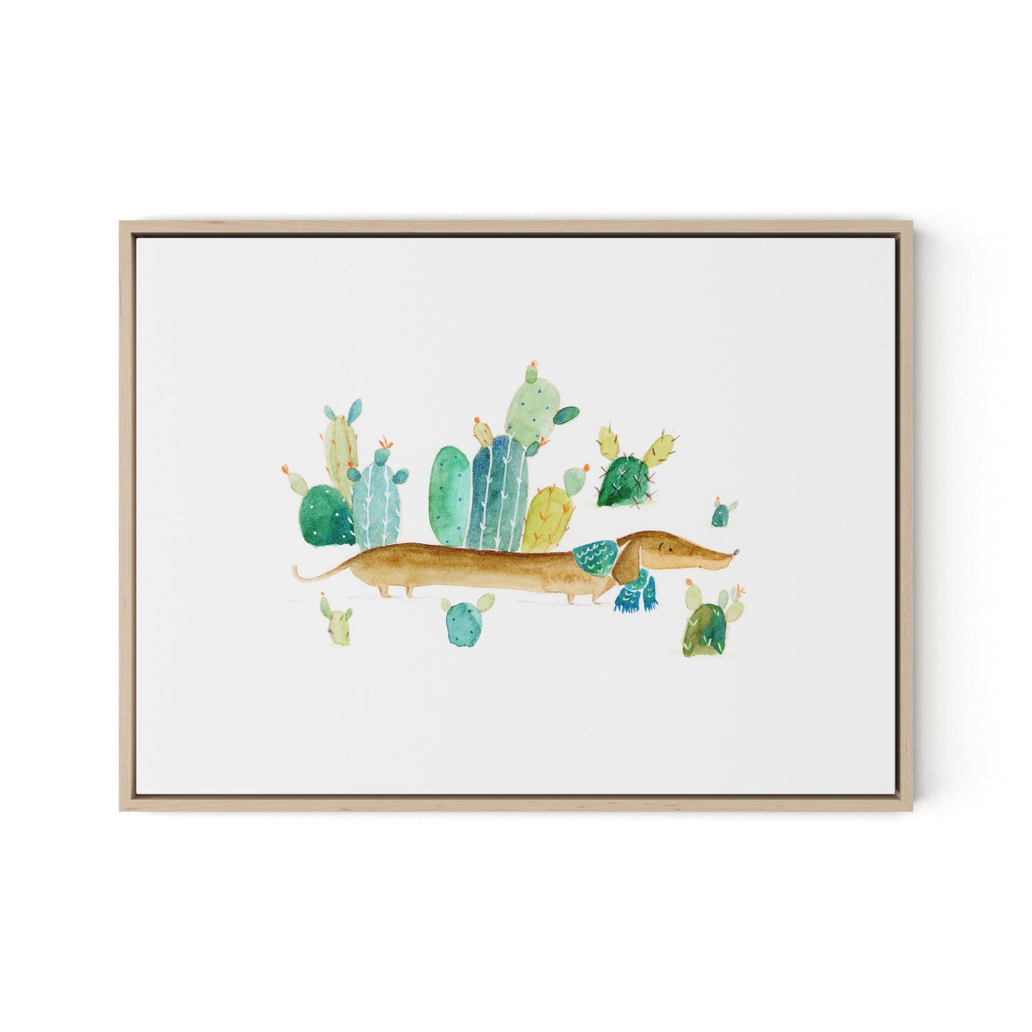 Dox Winter Canvas Floater Framed / 24 x 18 in / Natural Maple