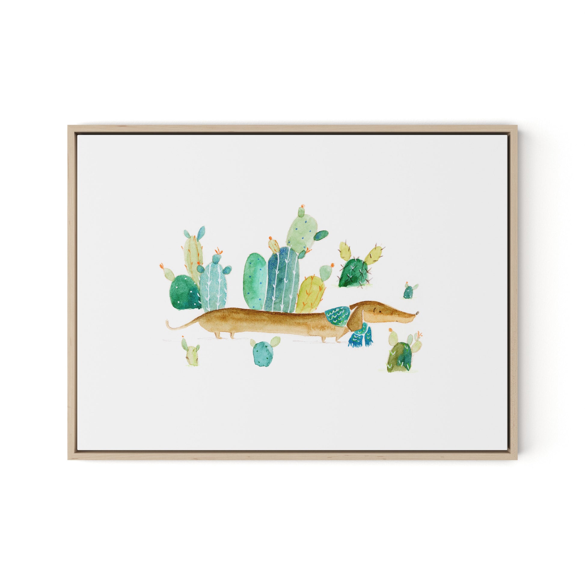 Dox Winter Canvas Floater Framed / 24 x 18 in / Natural Maple