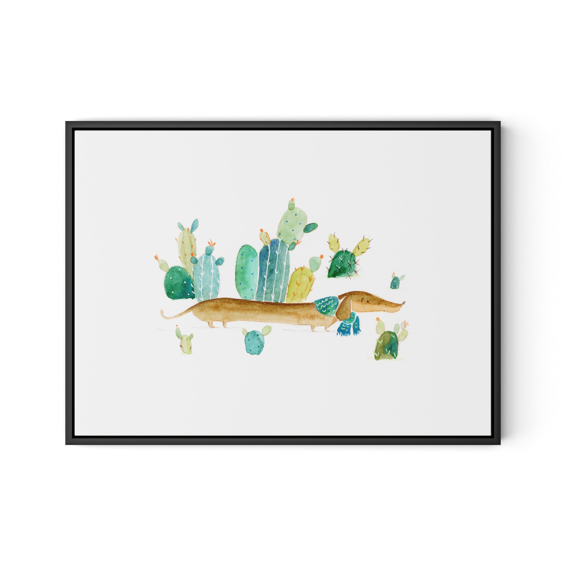 Dox Winter Canvas Floater Framed / 24 x 18 in / Black